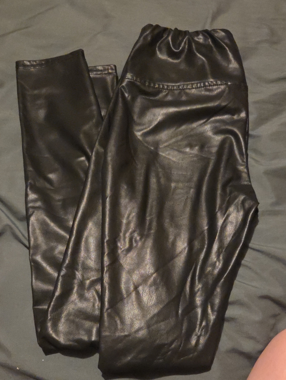 Revamped Black Faux Leather Leggings